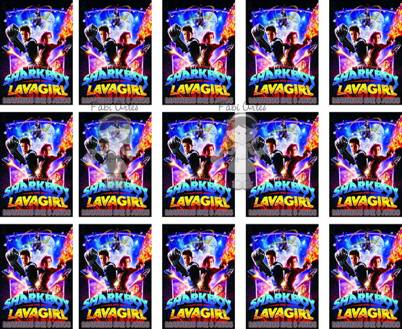 Sharkboy Lavagirl Adesivo Tubete Pequeno 20 Unidades