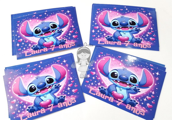 Stitch Adesivo Personalizado Quadrado 5x5