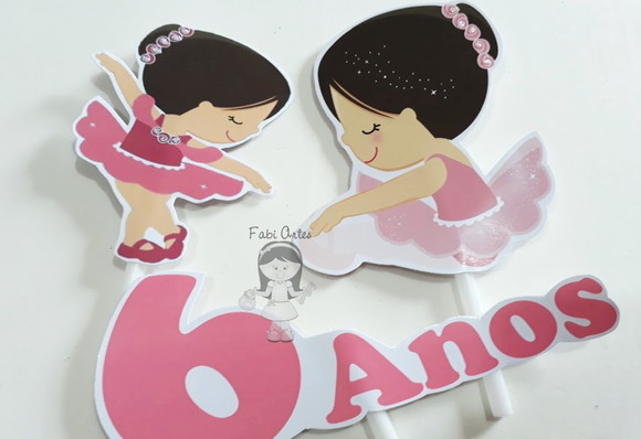 Topper de Bolo Bailarina - Imagem 3