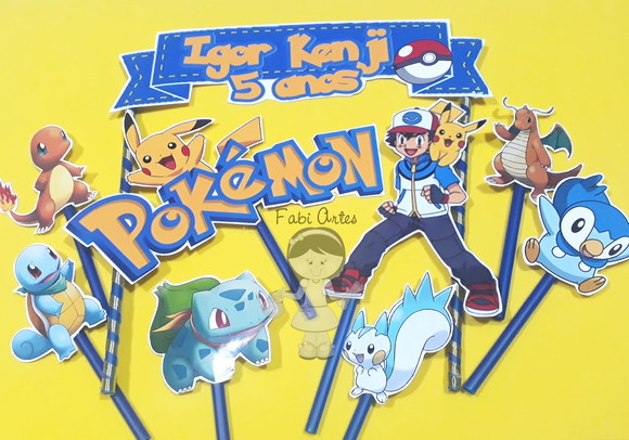 Topper de Bolo Pokemon