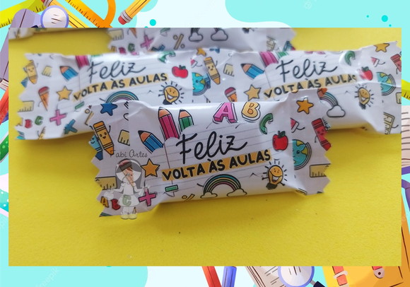 Volta às Aulas Balas Personalizadas 60 Unid - Imagem 2