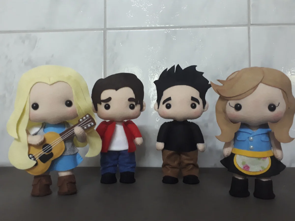 Friends Bonecos Decoração Feltro - Imagem 3