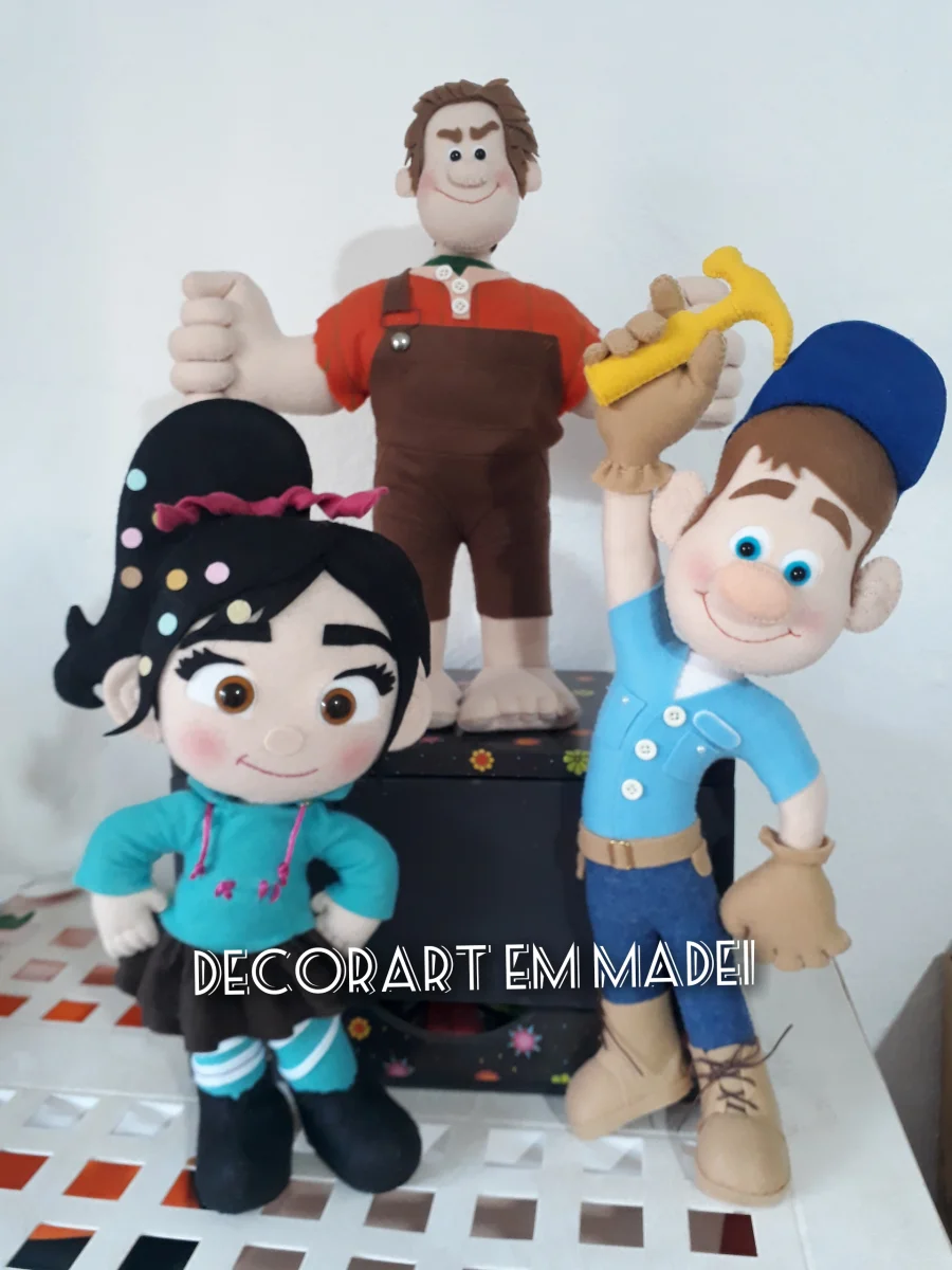 Detona Ralph Bonecos Decoração Feltro - Imagem 1