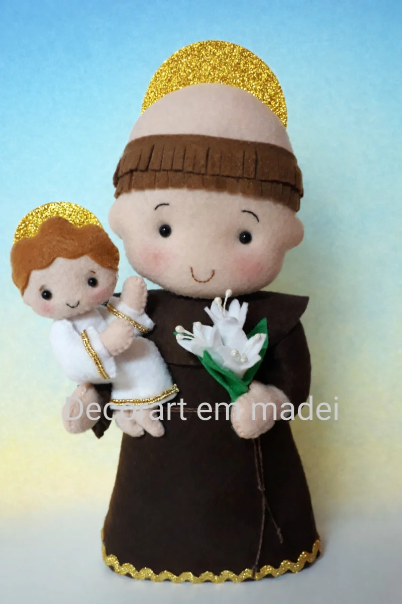 Santo Antônio Boneco Santinho decoração em Feltro