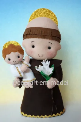 Santo Antônio Boneco Santinho decoração em Feltro