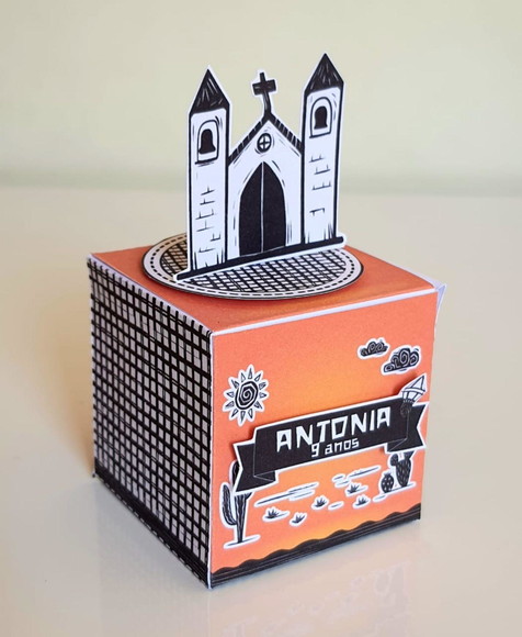 Caixa Cubo Cordel