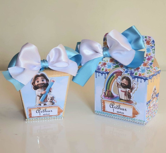Kit 50 Lembrancinhas para Festa Jesus, o Maior Pintor do Mun - Imagem 3