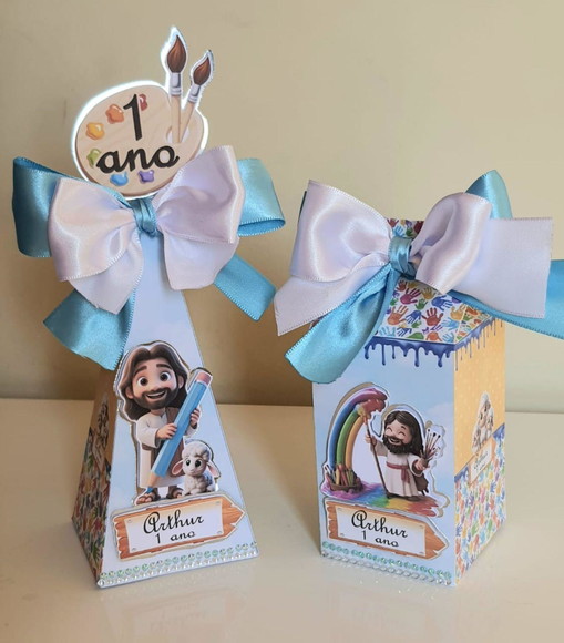 Kit 50 Lembrancinhas para Festa Jesus, o Maior Pintor do Mun - Imagem 5
