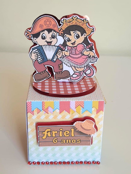 Caixa Cubo Festa Junina