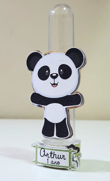Tubete Decorado Lembrancinha de Festa com Tema Panda