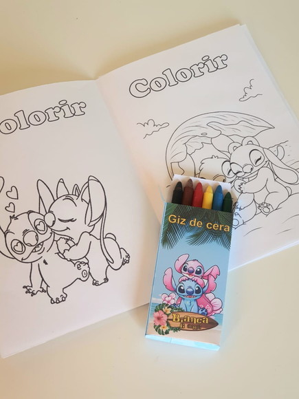 Kit Colorir com Giz de Cera Stitch - Imagem 5