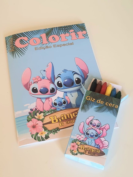 Kit Colorir com Giz de Cera Stitch - Imagem 4