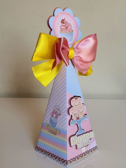 Caixa Pirâmide Confeitaria - Imagem 2