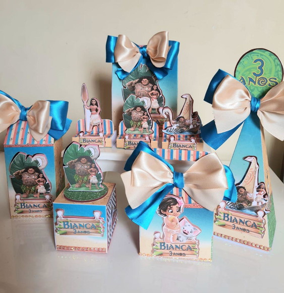 Kit 50 Lembrancinhas para Festa Moana