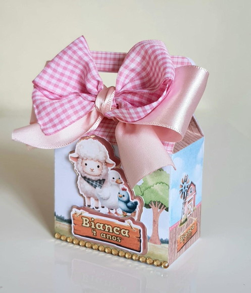 Caixa Maletinha Fazendinha Rosa - Imagem 5