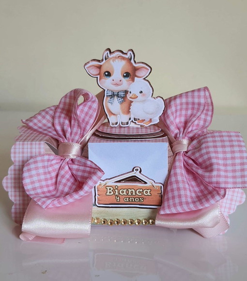 Caixa Bala Fazendinha Rosa