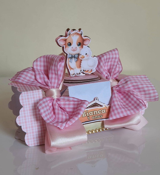 Caixa Bala Fazendinha Rosa - Imagem 2