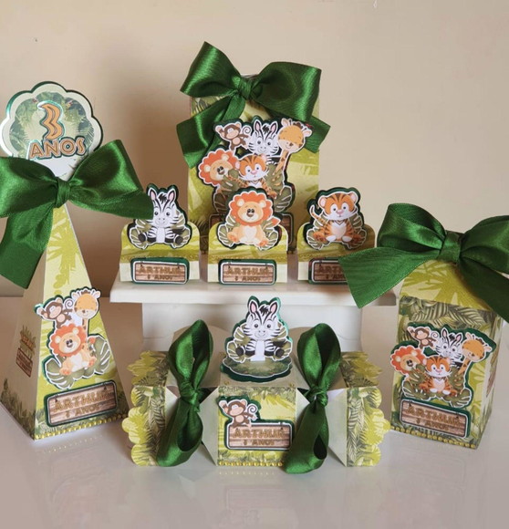 Kit 70 Lembrancinhas Personalizadas de Festa Safari