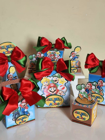 Kit 70 Lembrancinhas de Festa Super Mário