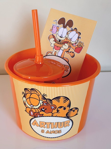 Kit Cinema Lembrancinha de Festa Garfield