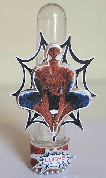 Tubete Lembrancinha de Festa Homem Aranha