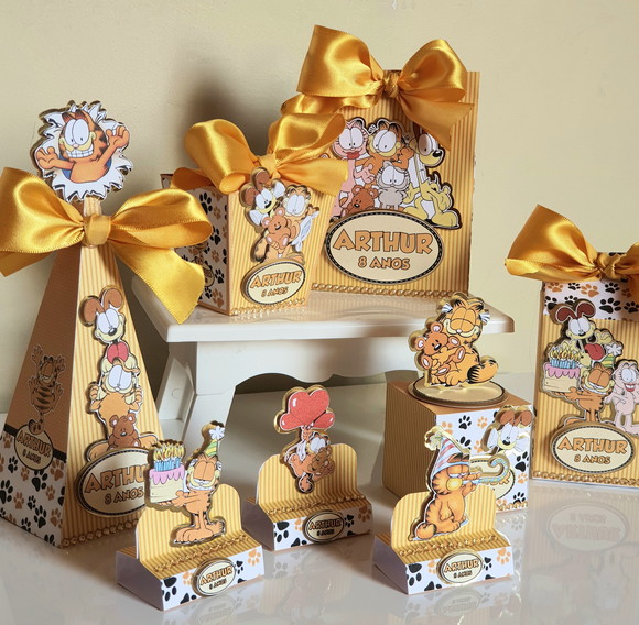 Kit 50 Lembrancinha Personalizadas de Festa Garfield