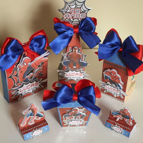 Kit 50 Lembrancinhas Personalizadas de Festa Homem-aranha