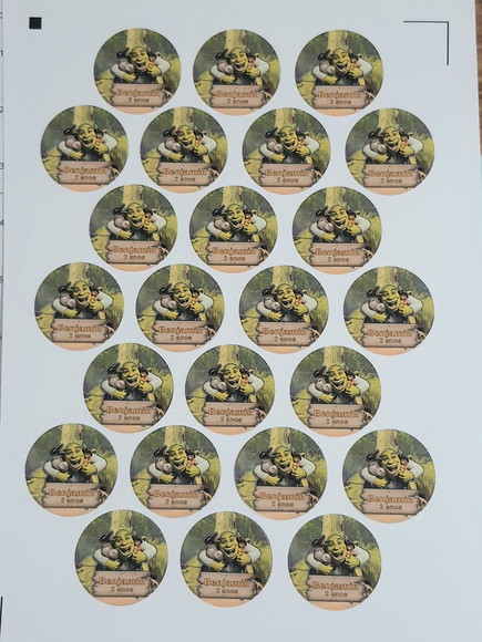 Kit de 120 Adesivos Personalizados com Tema Shrek