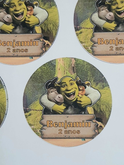 Kit de 120 Adesivos Personalizados com Tema Shrek - Imagem 3