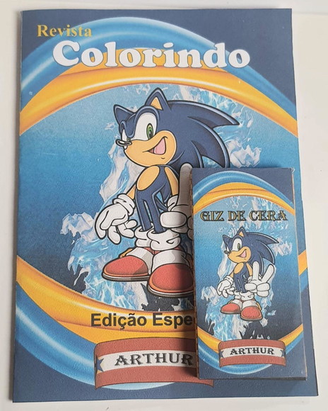 Kit Colorir com Giz de Cera Sonic - Imagem 2