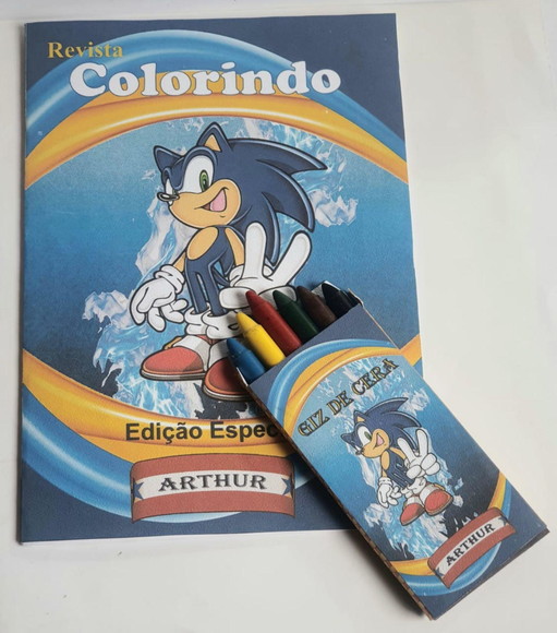 Kit Colorir com Giz de Cera Sonic - Imagem 5