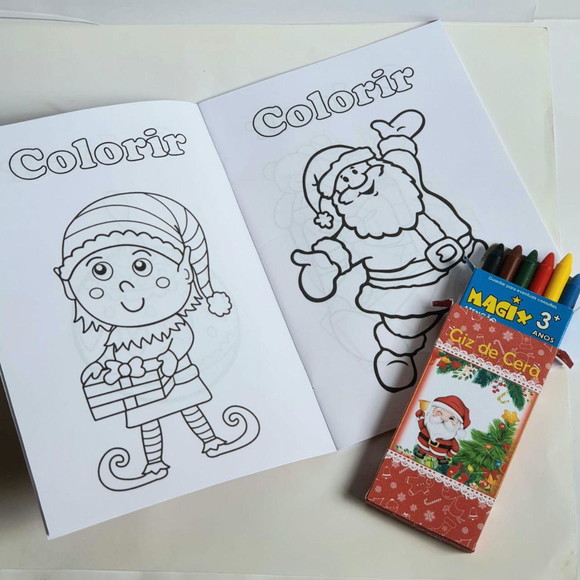 Kit Colorir com Giz de Cera Natal - Imagem 2