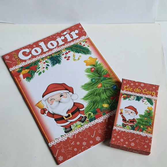 Kit Colorir com Giz de Cera Natal