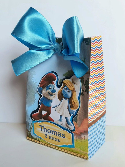 Caixa Sacolinha Smurfs