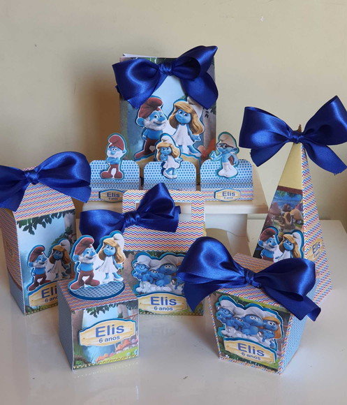 Kit 50 Lembrancinhas de Festa Smurfs