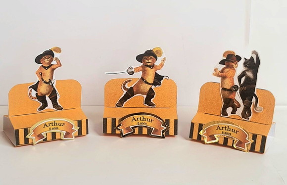 Porta-bis Duplo Gato de Botas