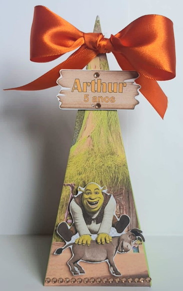 Caixa Cone/pirâmide Shrek