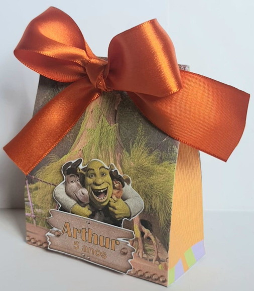 Caixa Sacolinha Lembrancinha de Festa Shrek