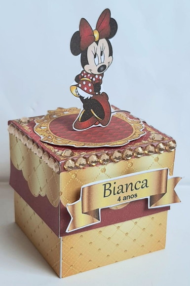 Caixa Cubo Minie Vermelha