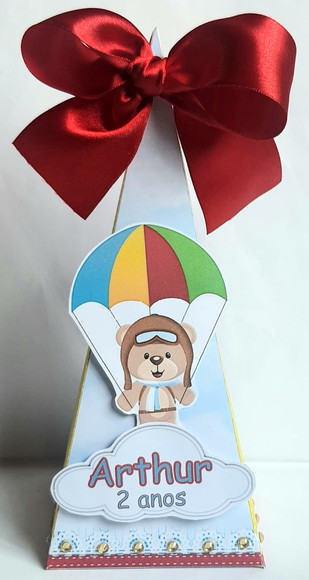 Caixa Cone/pirâmide Urso Aviador