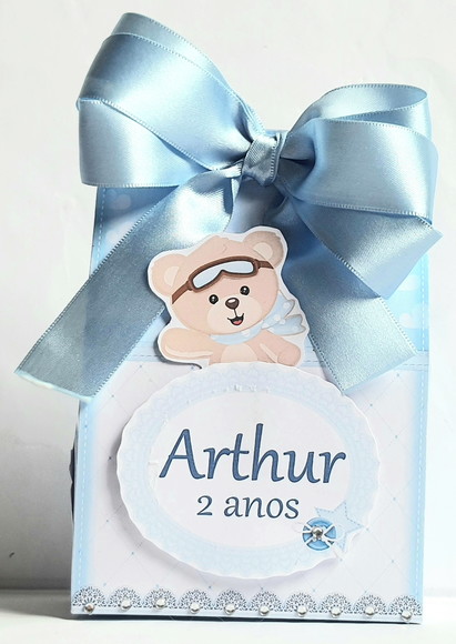 Caixa Sacolinha Urso Baloeiro