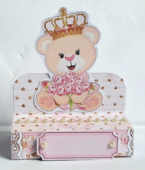 Porta Bis Duplo Ursa Princesa Rosa