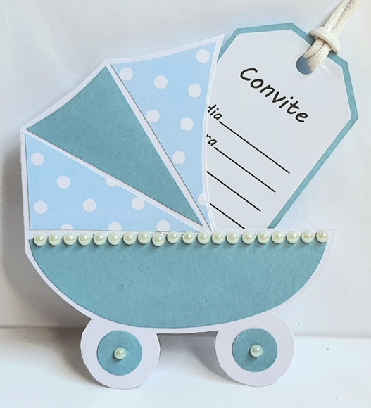 convite para bebê carrinho - Imagem 4
