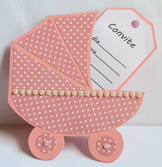 convite para bebê carrinho - Imagem 2
