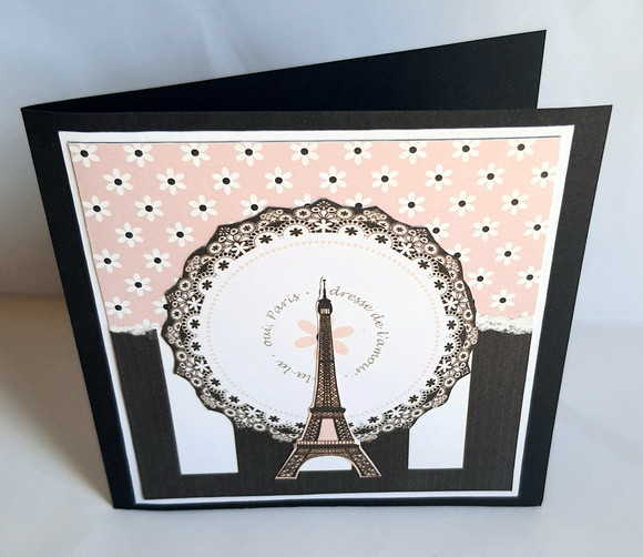 Cartão/convite com tema Paris - Imagem 2