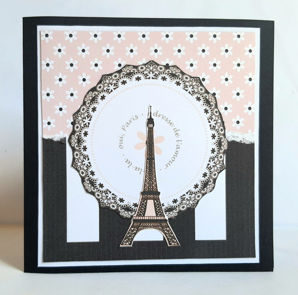 Cartão/convite com tema Paris - Imagem 3