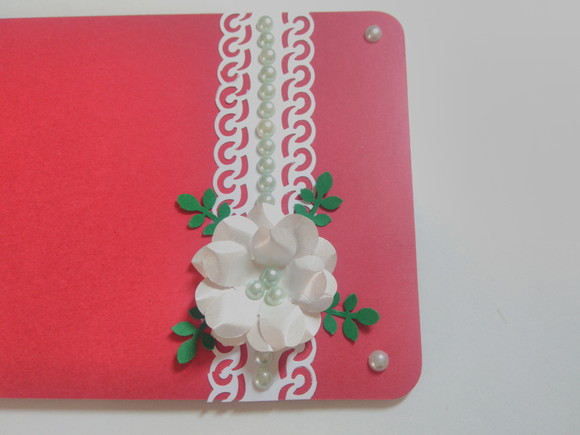 Cartão/convite Artesanal Vermelho e Branco - Imagem 4