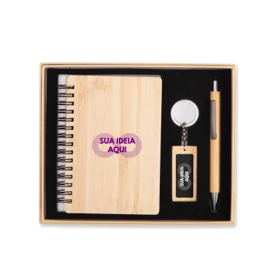 50 Kit Executivo Ecológico Personalizado Brinde Atacado