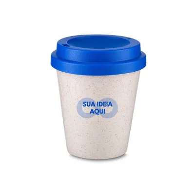 30 copos de fibra de arroz 350ml personalizado brinde corporativo atacado