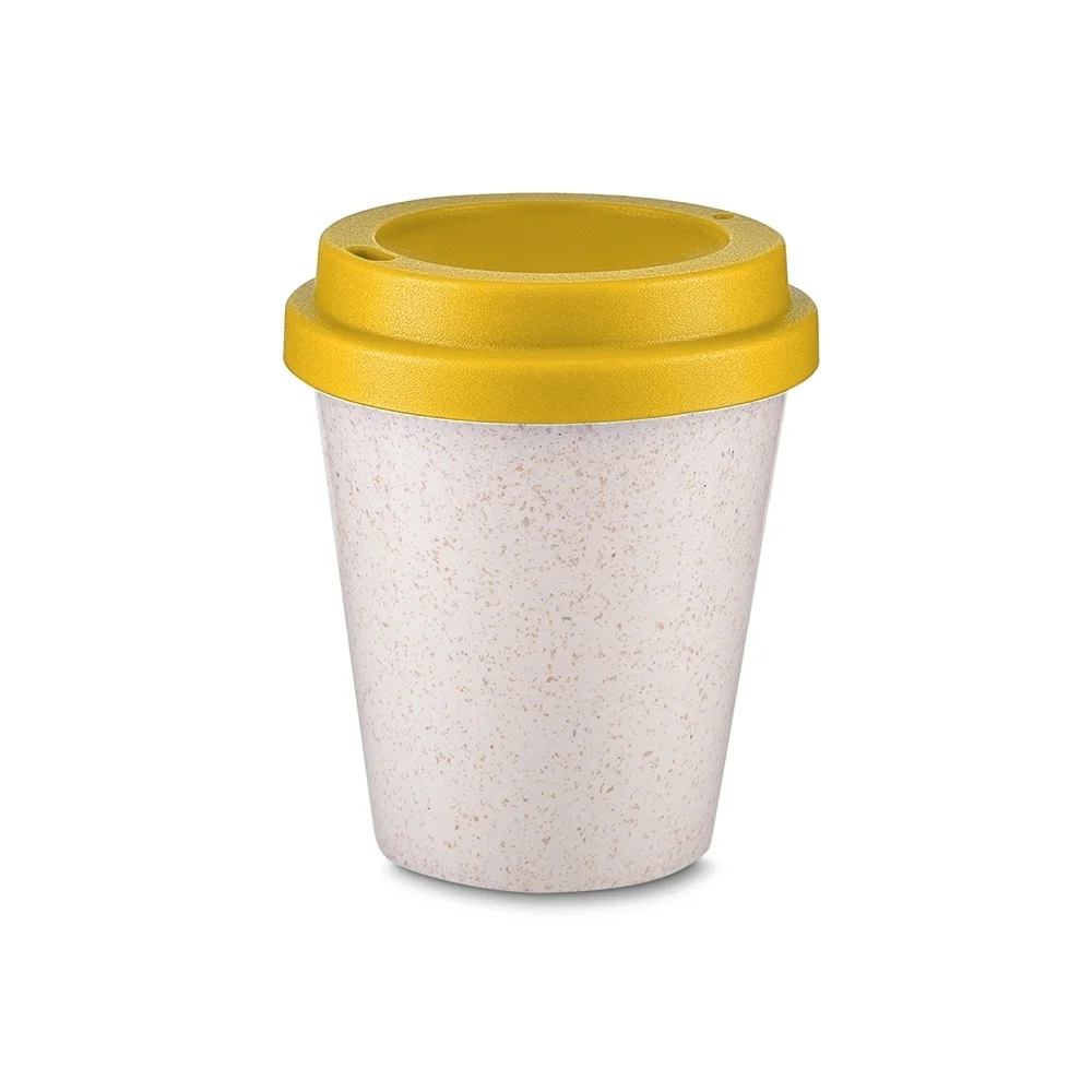 50 copos de fibra de arroz 350ml personalizado brinde corporativo atacado - Imagem 2
